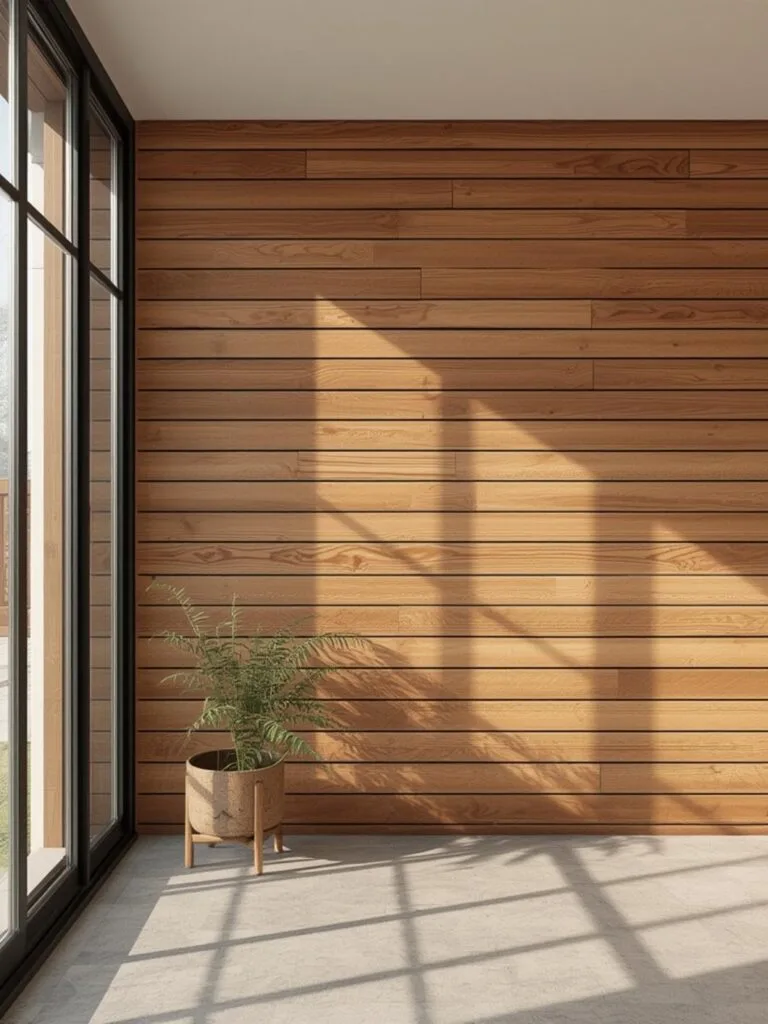 exterior wood accent wall ideas final look