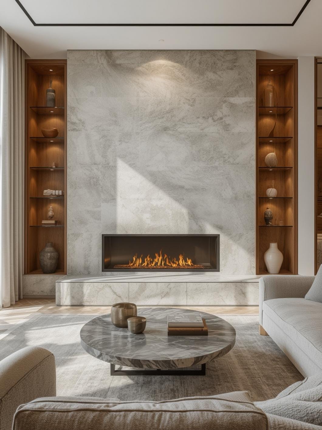 modern fireplace accent wall ideas final look