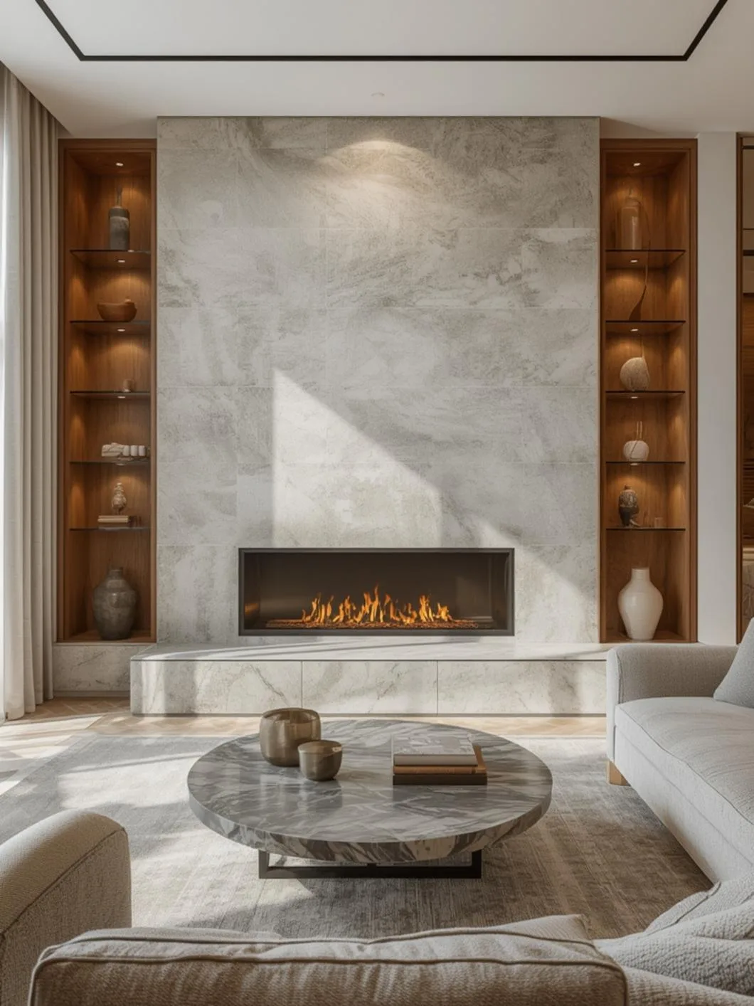 modern fireplace accent wall ideas final look