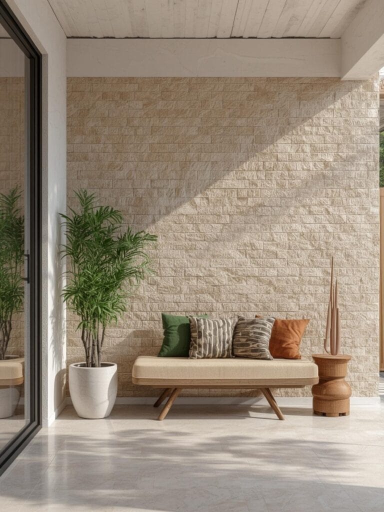 outdoor accent wall ideas final look