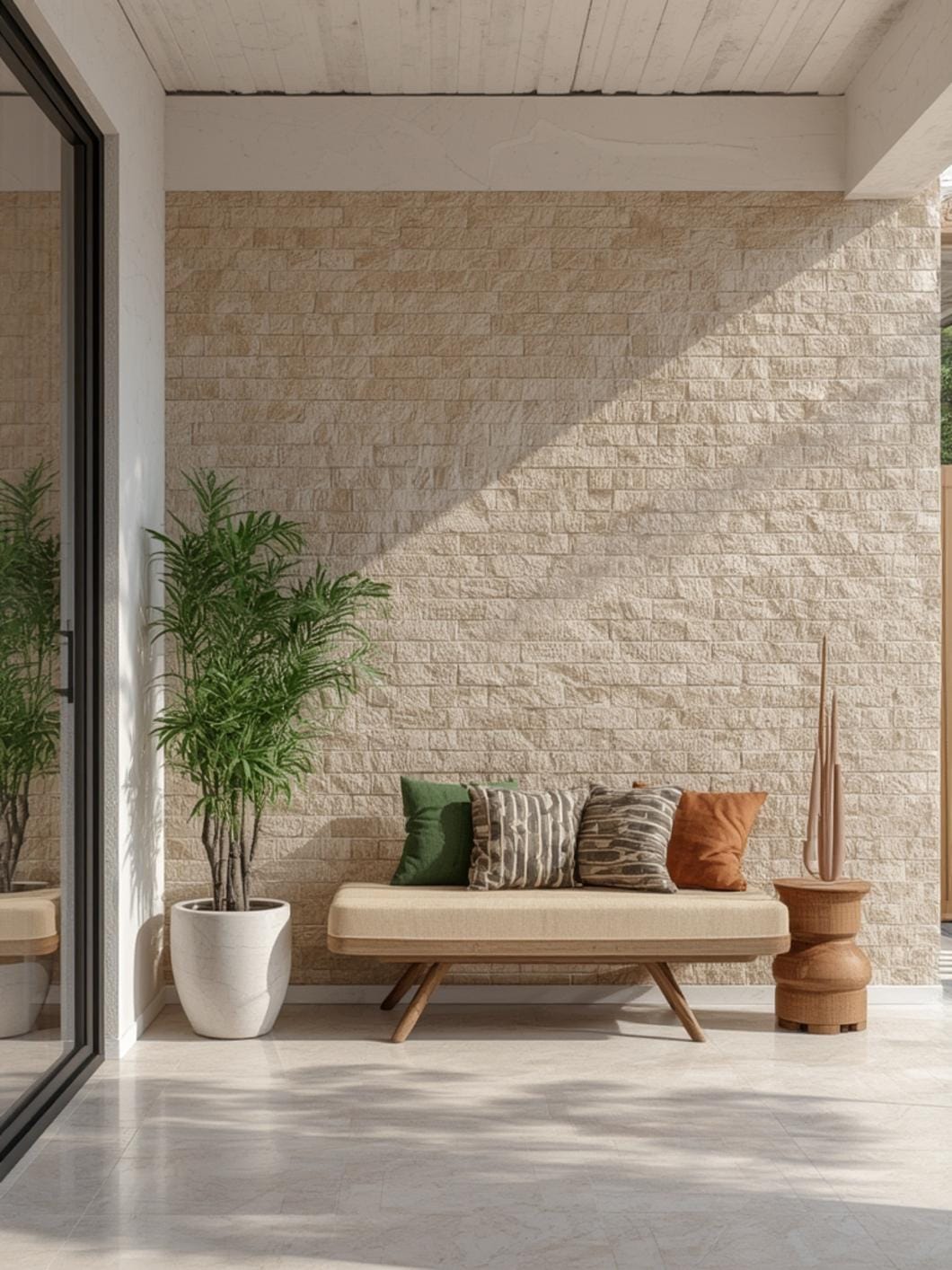 outdoor accent wall ideas final look