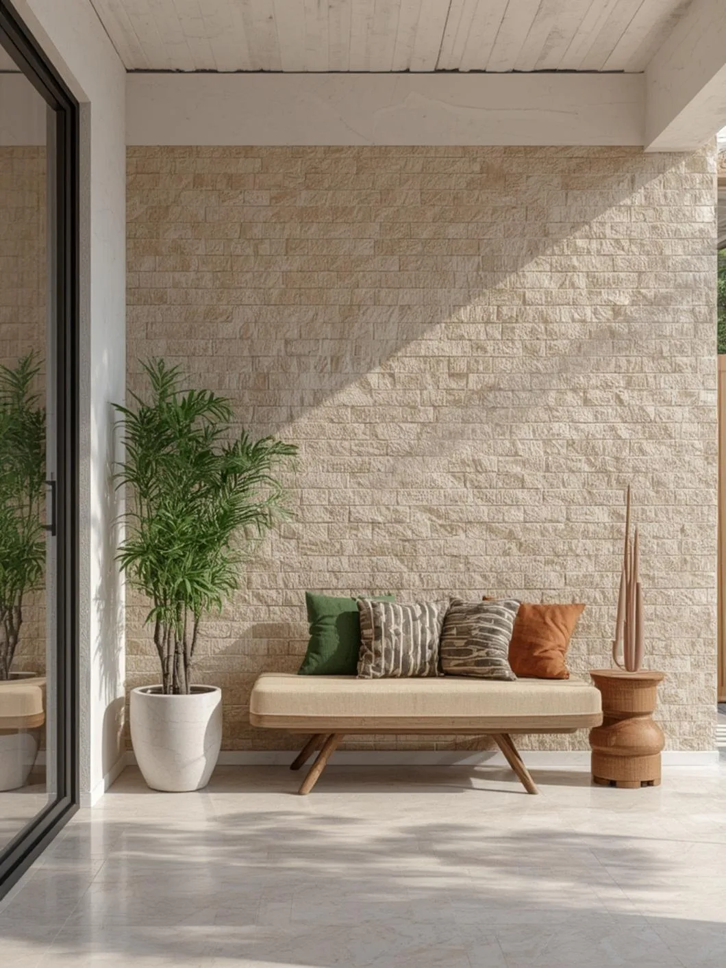 outdoor accent wall ideas final look